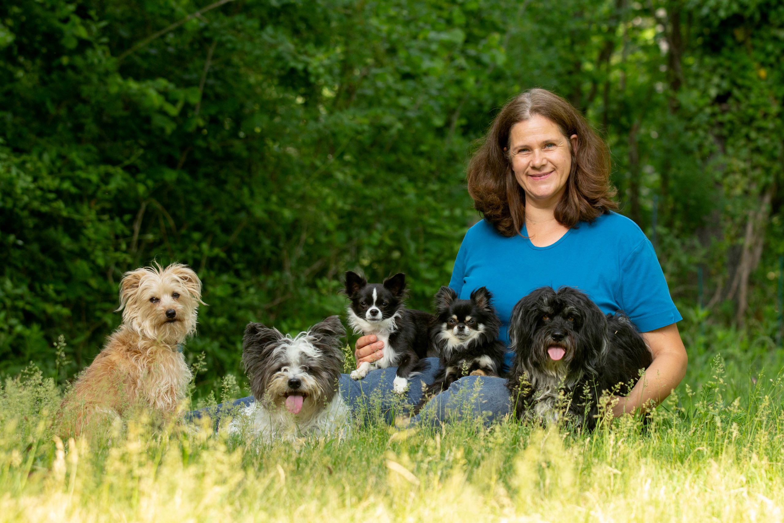 Silke Breig-Lauel mit ihren Hunden